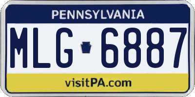 PA license plate MLG6887