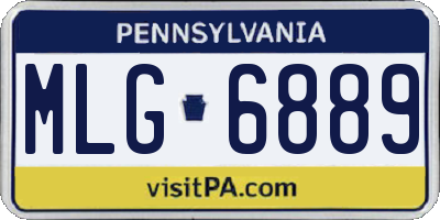 PA license plate MLG6889