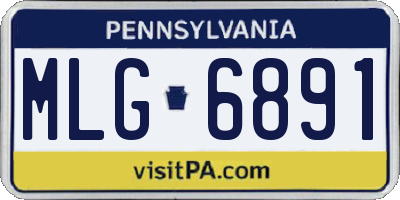 PA license plate MLG6891