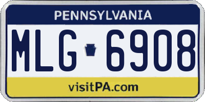 PA license plate MLG6908