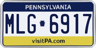 PA license plate MLG6917