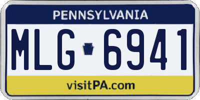 PA license plate MLG6941