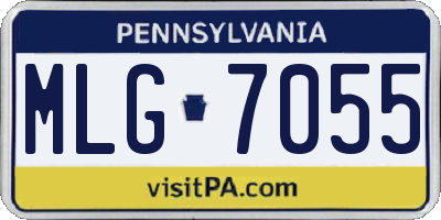 PA license plate MLG7055