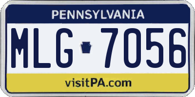 PA license plate MLG7056