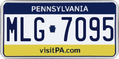 PA license plate MLG7095