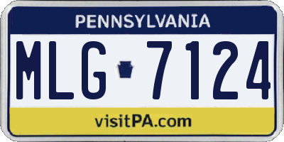 PA license plate MLG7124