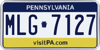 PA license plate MLG7127