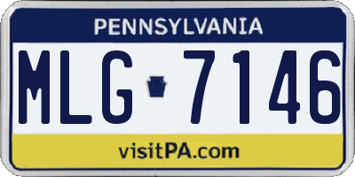 PA license plate MLG7146