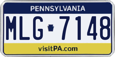 PA license plate MLG7148