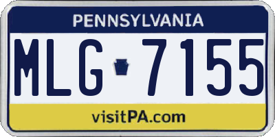 PA license plate MLG7155
