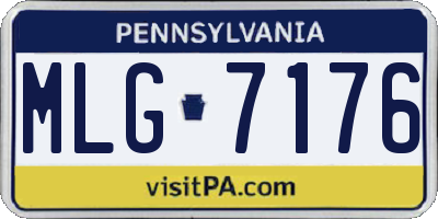 PA license plate MLG7176