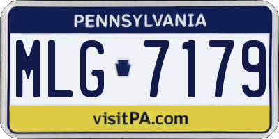 PA license plate MLG7179