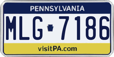 PA license plate MLG7186