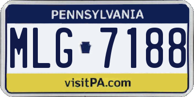 PA license plate MLG7188
