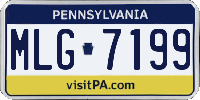 PA license plate MLG7199