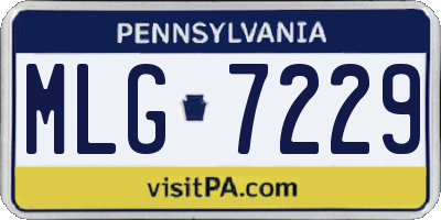 PA license plate MLG7229