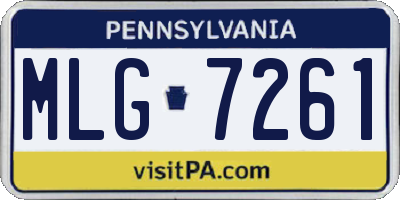 PA license plate MLG7261