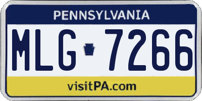 PA license plate MLG7266