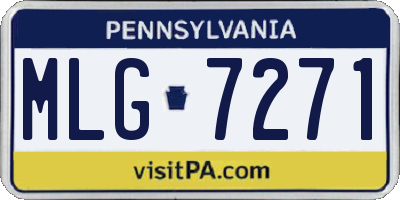 PA license plate MLG7271