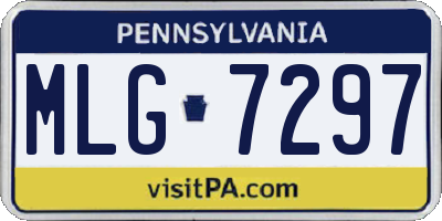 PA license plate MLG7297