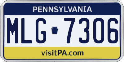 PA license plate MLG7306