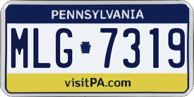 PA license plate MLG7319
