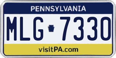 PA license plate MLG7330
