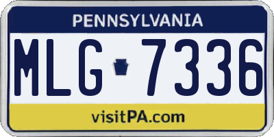 PA license plate MLG7336