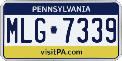 PA license plate MLG7339
