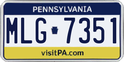 PA license plate MLG7351