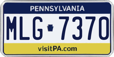 PA license plate MLG7370