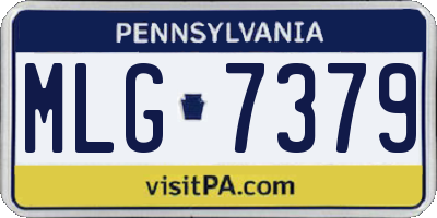 PA license plate MLG7379