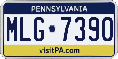PA license plate MLG7390