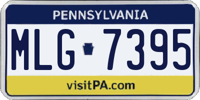 PA license plate MLG7395