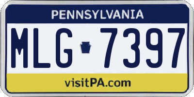 PA license plate MLG7397