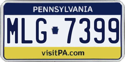 PA license plate MLG7399