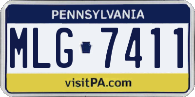 PA license plate MLG7411