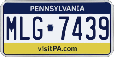 PA license plate MLG7439