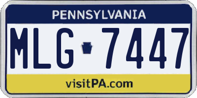 PA license plate MLG7447