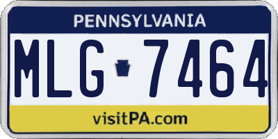 PA license plate MLG7464
