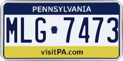 PA license plate MLG7473