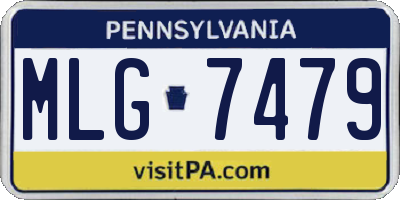 PA license plate MLG7479