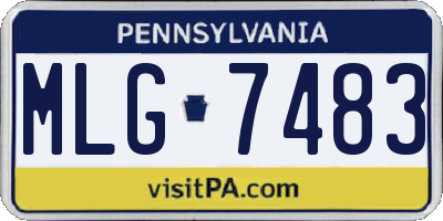 PA license plate MLG7483