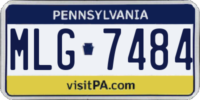 PA license plate MLG7484
