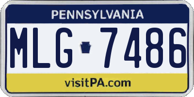 PA license plate MLG7486
