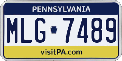 PA license plate MLG7489