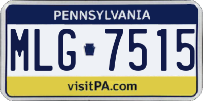PA license plate MLG7515