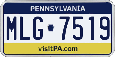PA license plate MLG7519