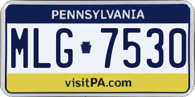 PA license plate MLG7530