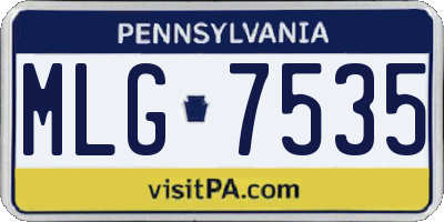 PA license plate MLG7535